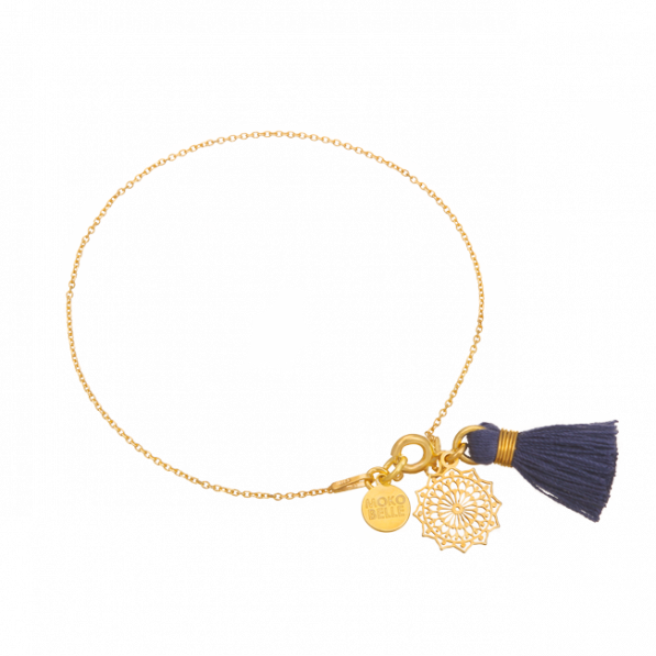 Margerita rosette bracelet with tassel