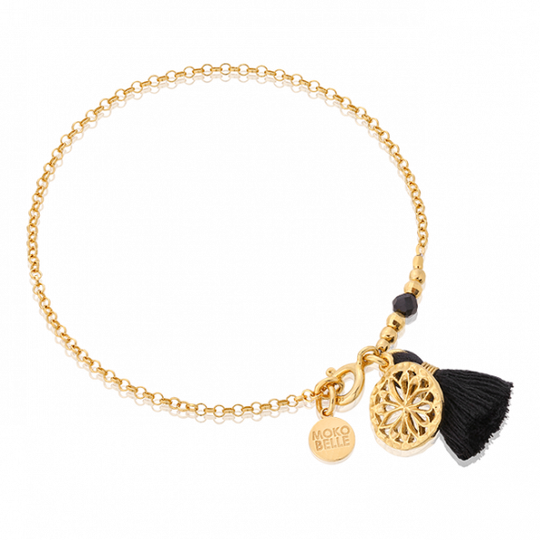Chain bracelet with Alice rosette and tassel