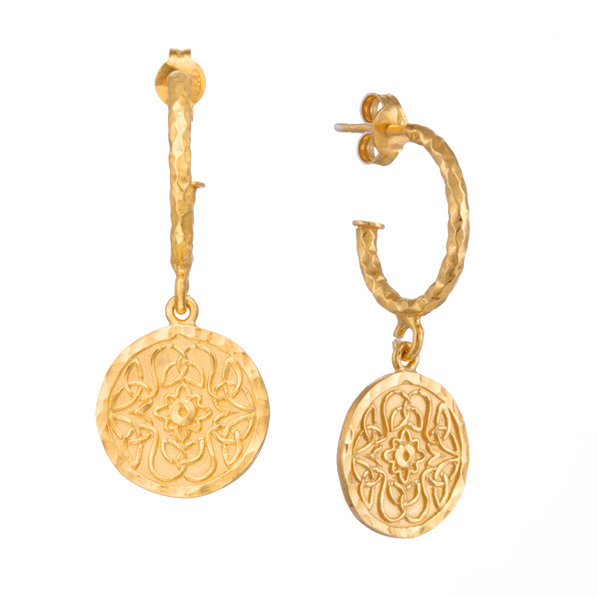 Earrings with Mokobelle medallions