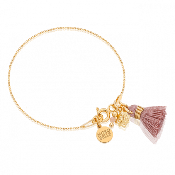 Bracelet with a Dahlia Rosette and tassel